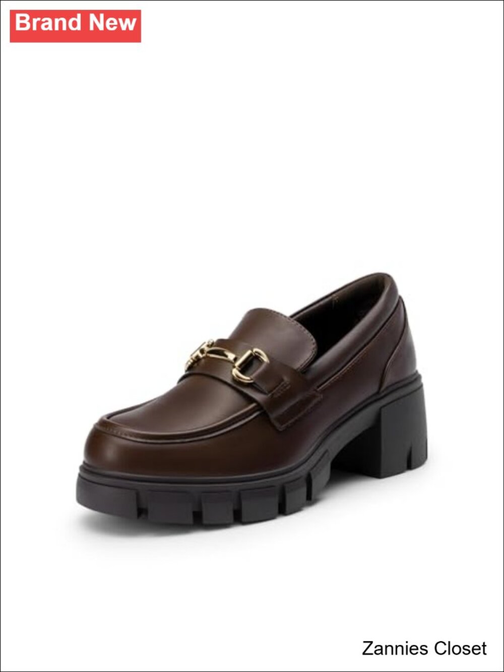 ✨ DREAM PAIRS Women's Platform Chunky Loafers Faux Leather Slip-On Dress Shoes